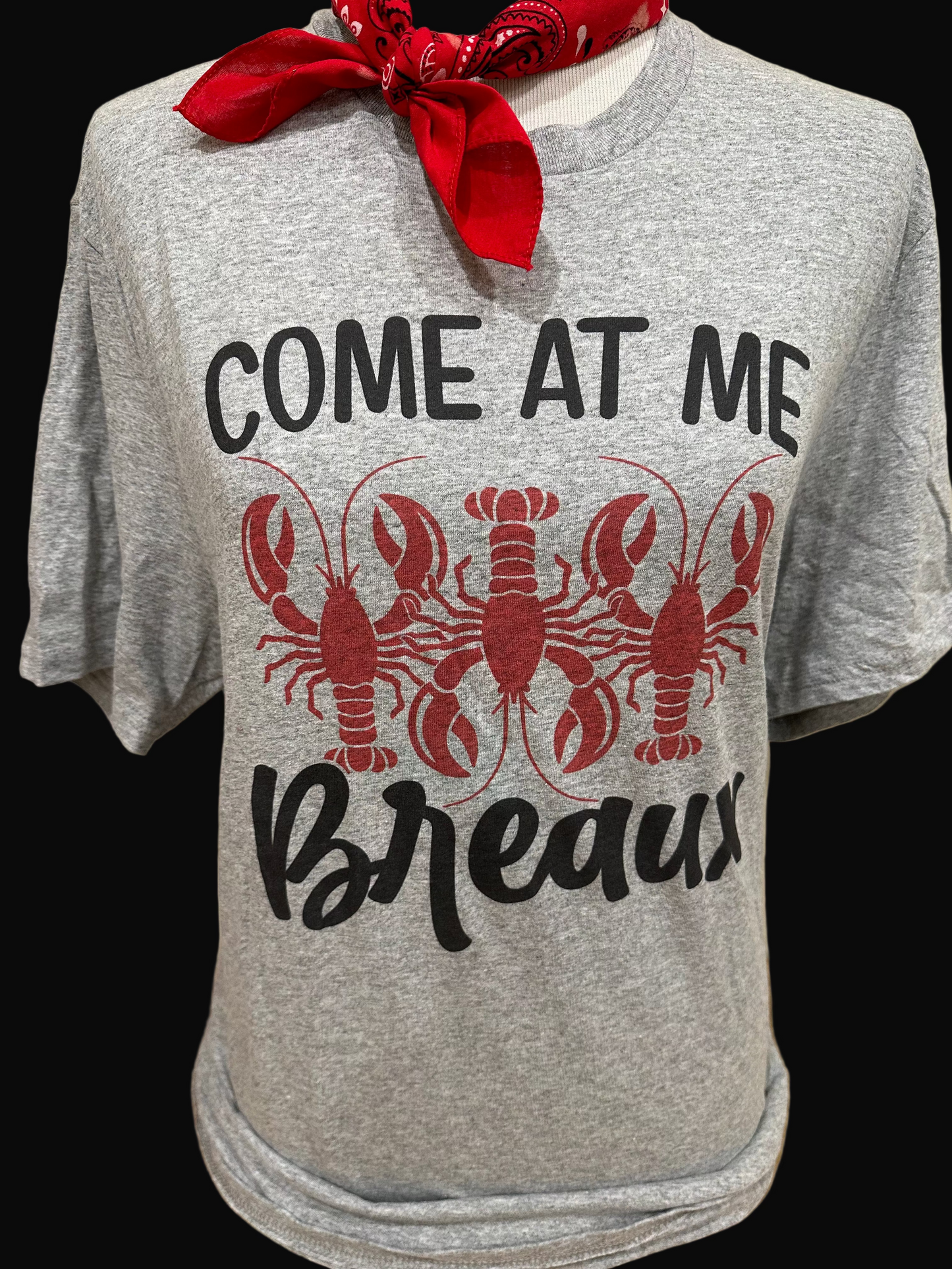 Come At Me Breaux on Heather Grey Crew