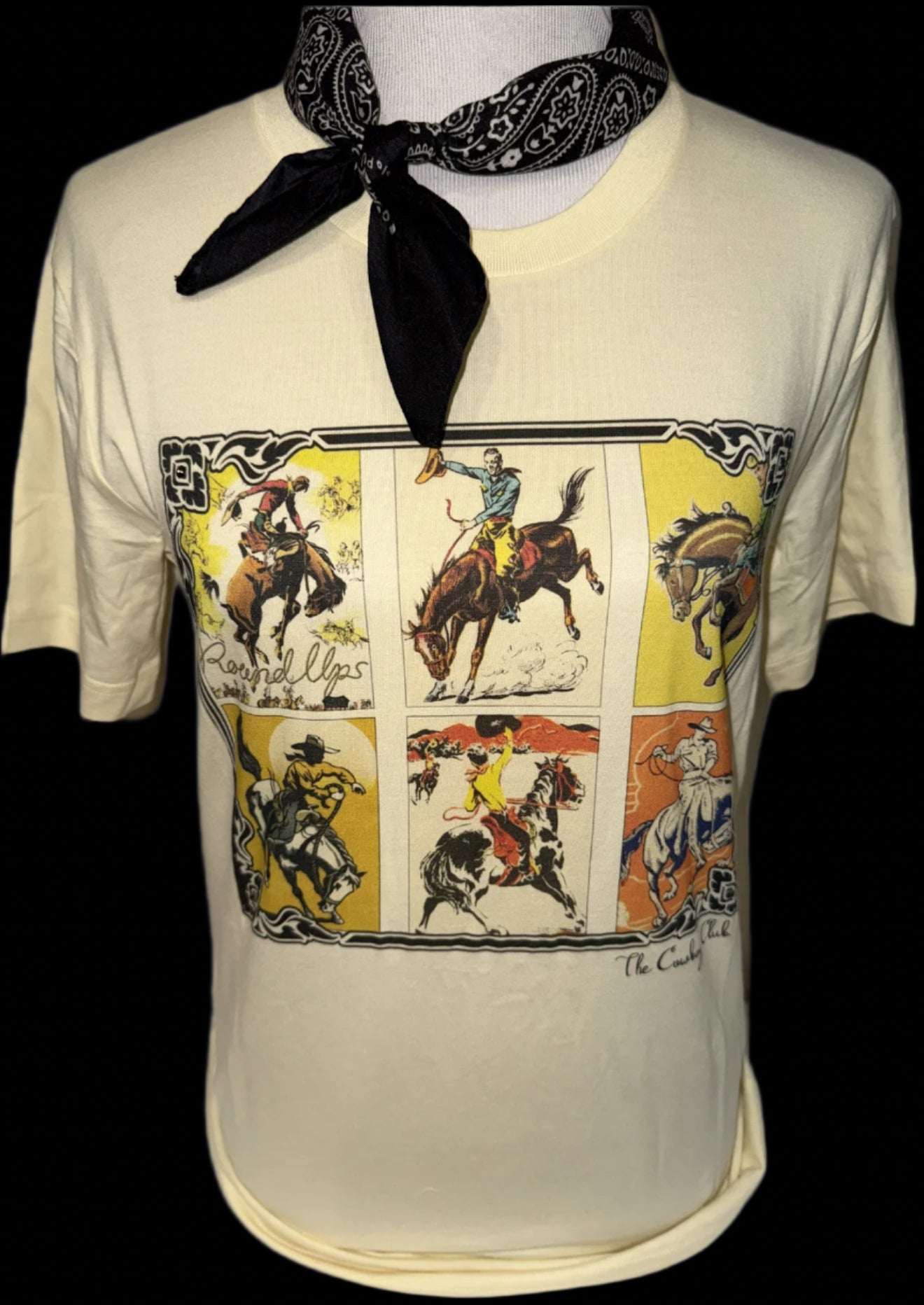 The Cowboy Club on Natural Crew OR Sweatshirt