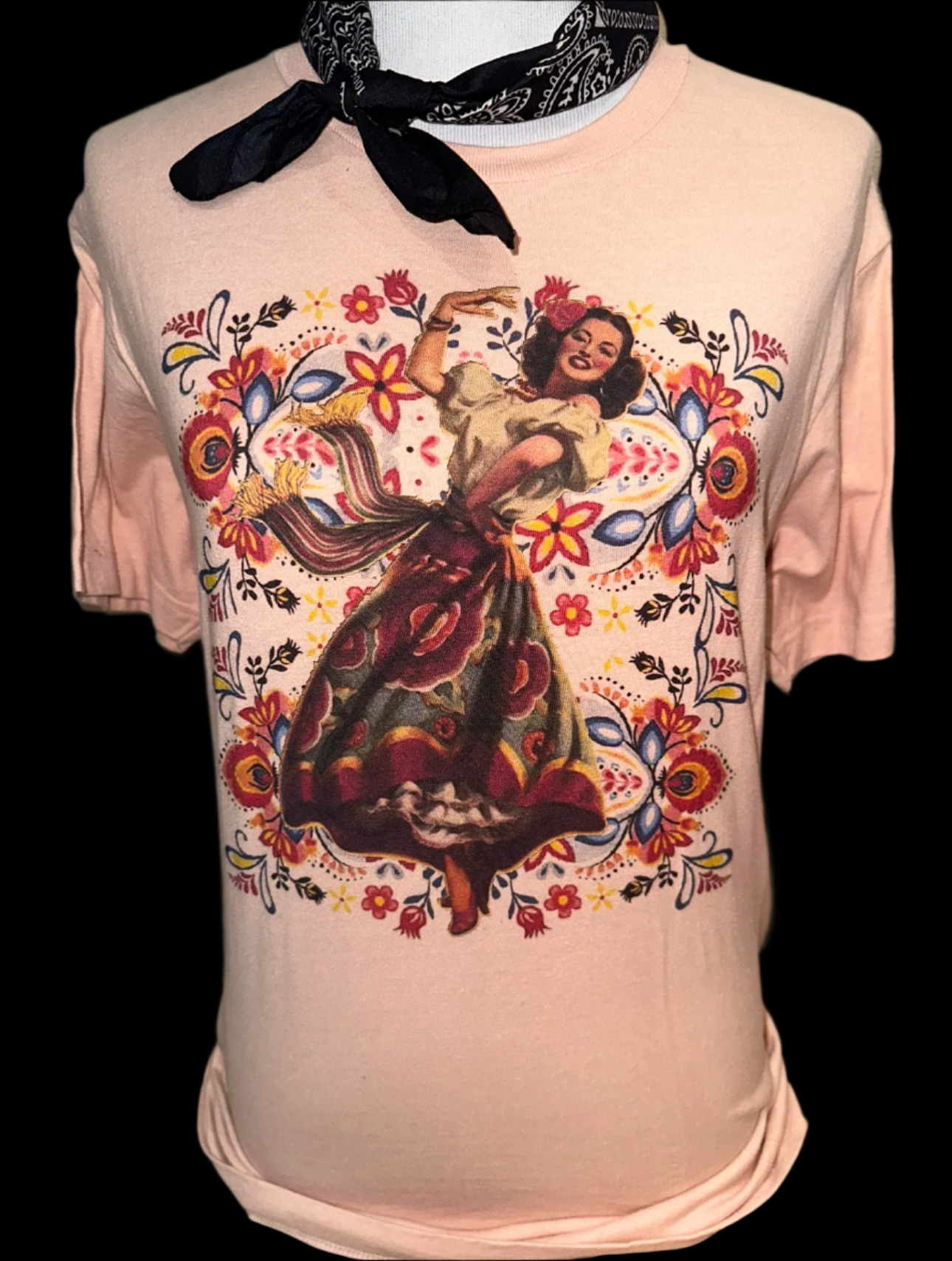 Dancing Señorita on (Natural OR Peach) Crew
