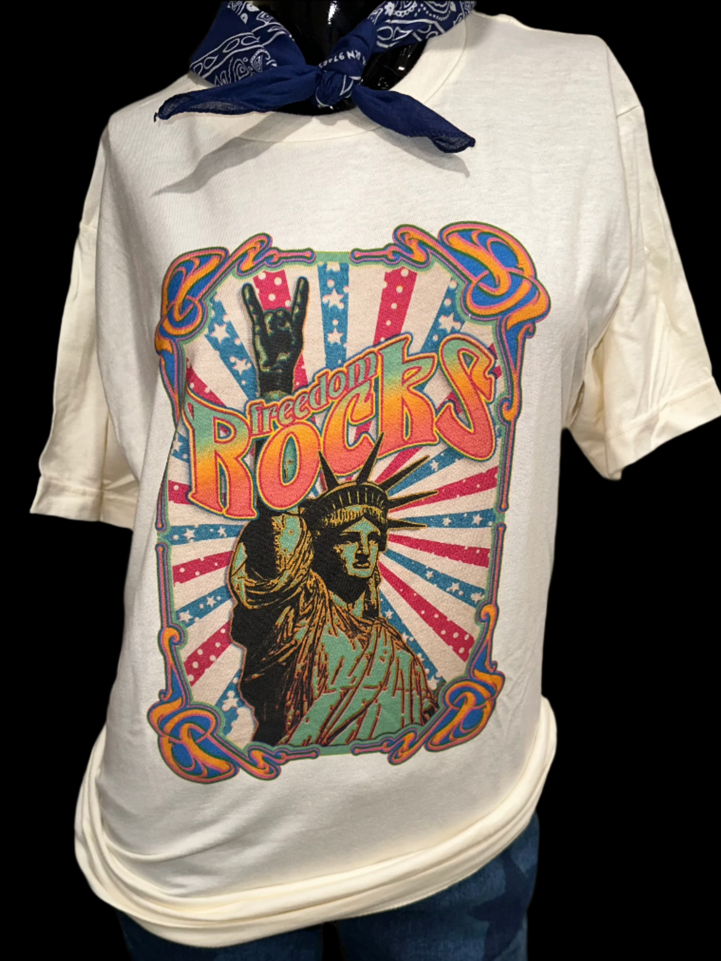 Freedom Rocks on White Crew