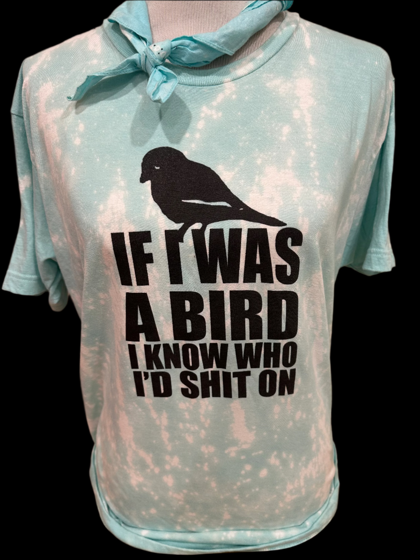 Bird Shit on Spot Bleach Peach OR Aqua Crew