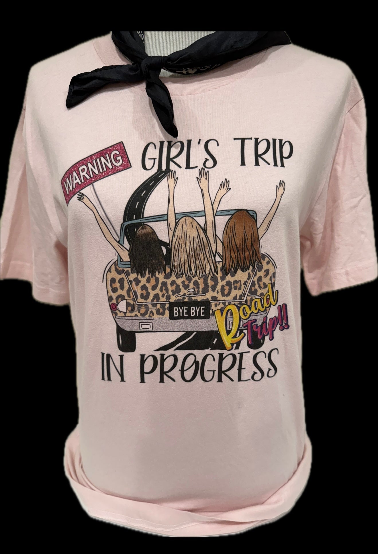 Girl's Trip in Progress on Light Pink Crew