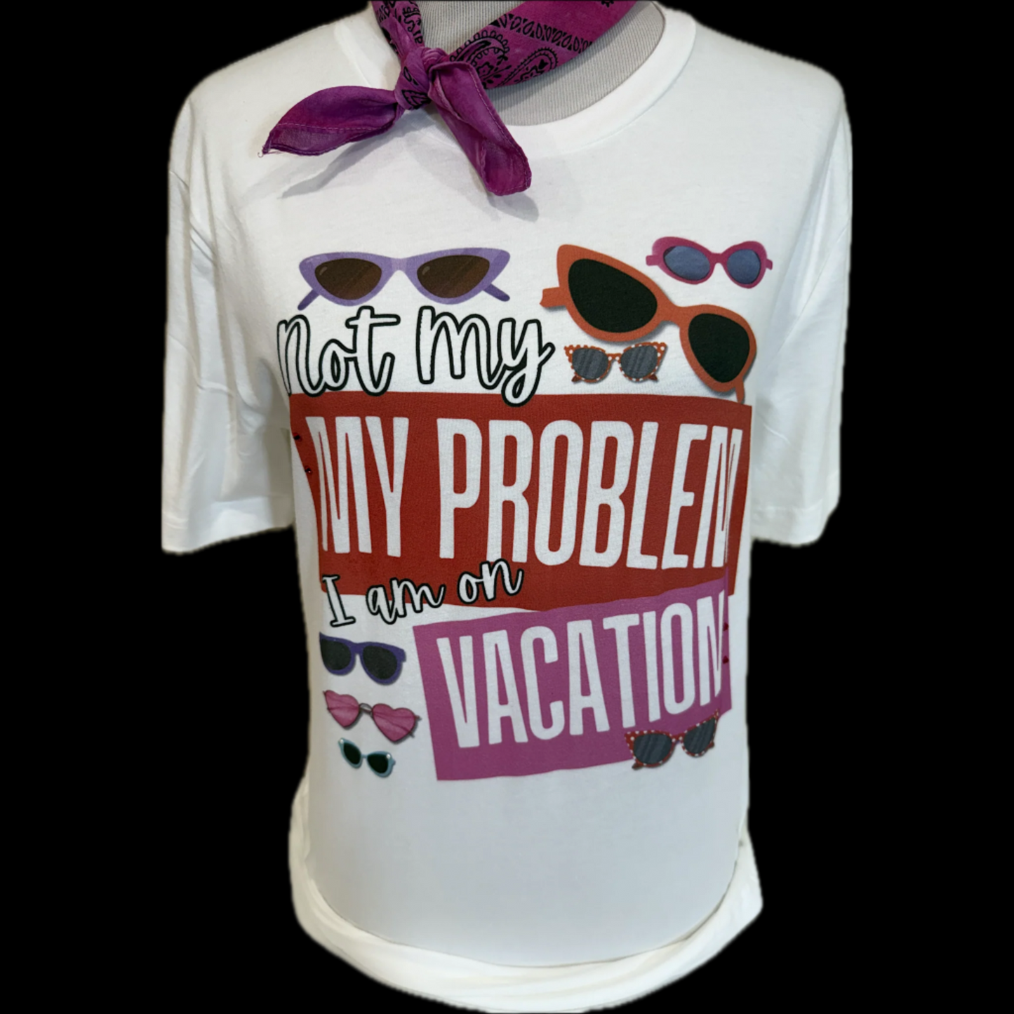 I Am On Vacation on White Crew