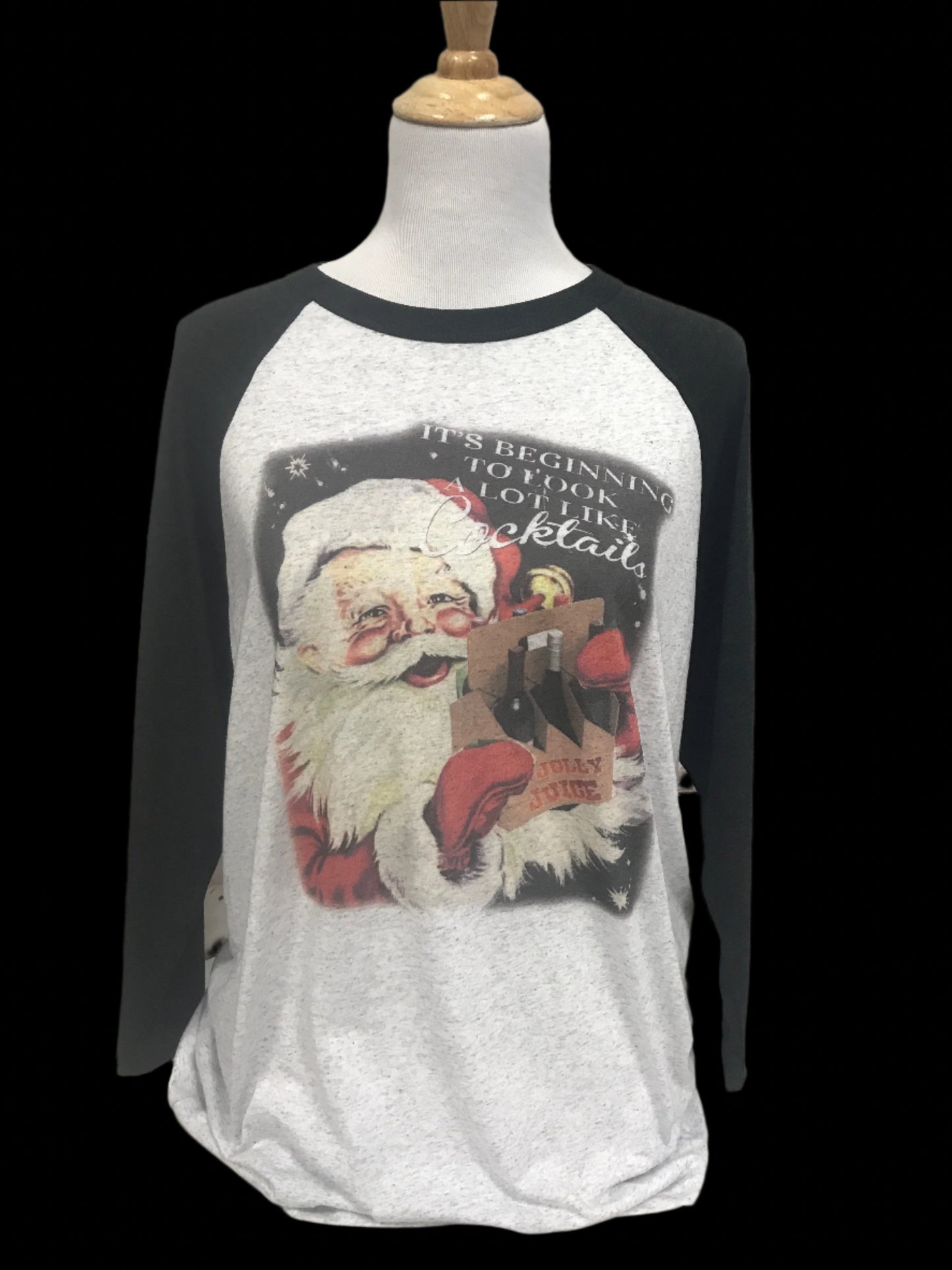 Jolly Juice (Wine) on Patch Crew, Crew, Raglan OR Flannel