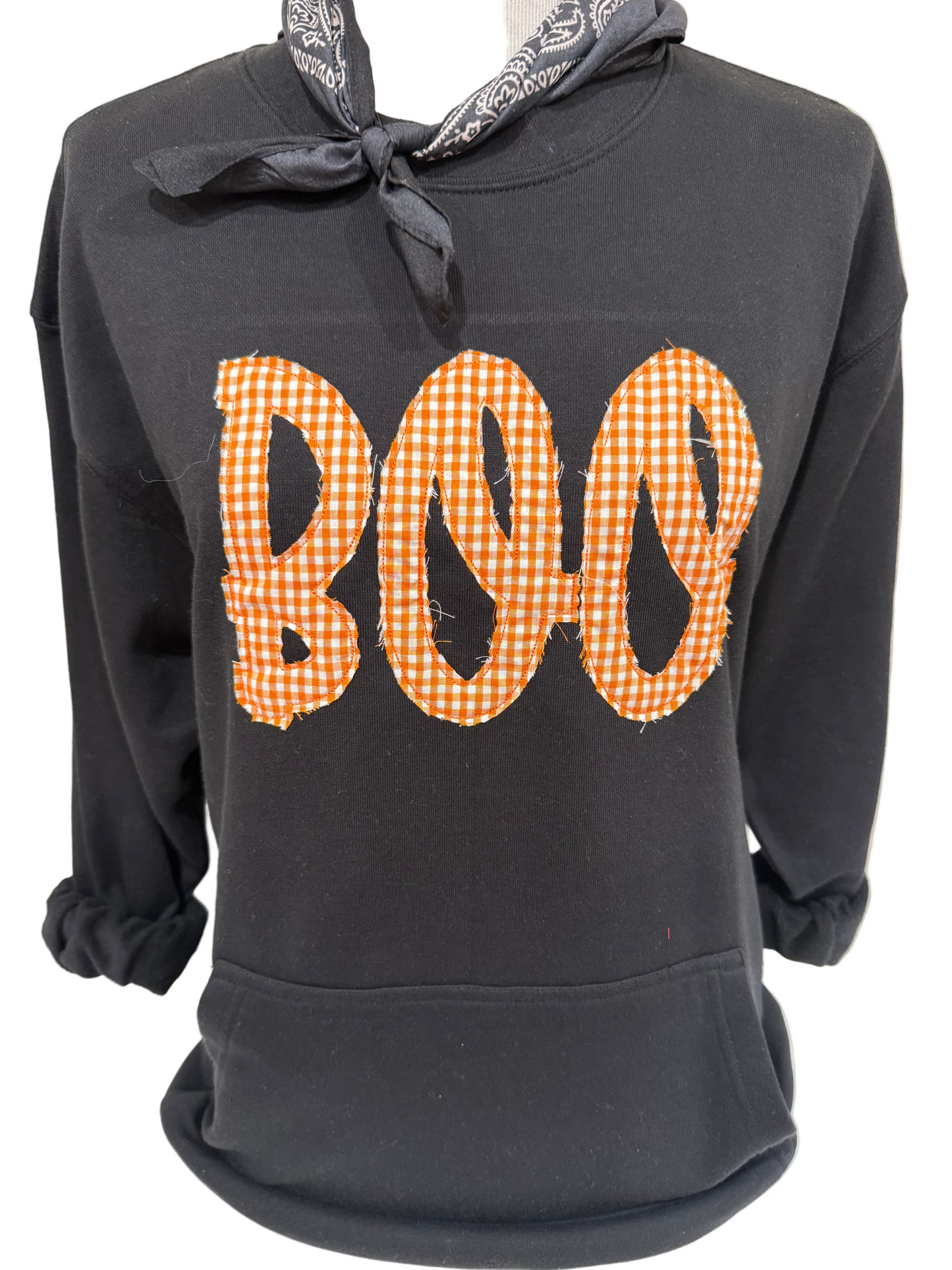Lexie Boo Applique on Black Crew OR Sweatshirt