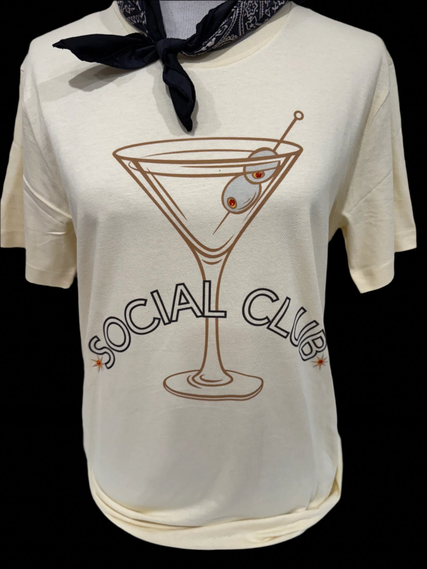 Social Club Martini on Natural Crew