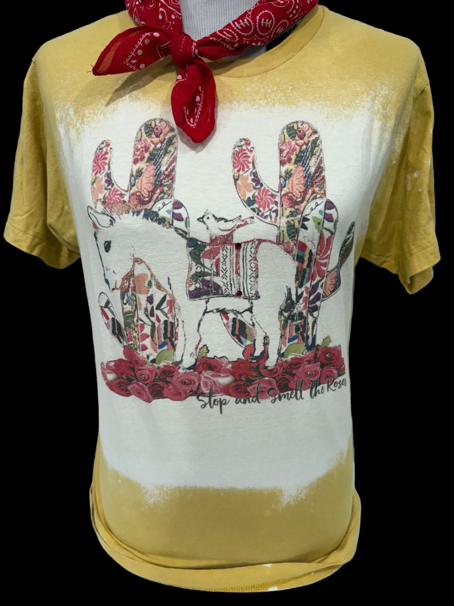 Stop & Smell the Roses on Sports Bleached Ginger Crew