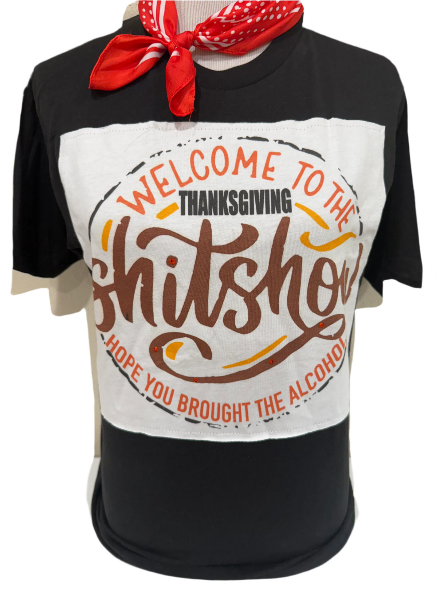 Thanksgiving Shitshow on (White or Natural or Patch Black) Crew