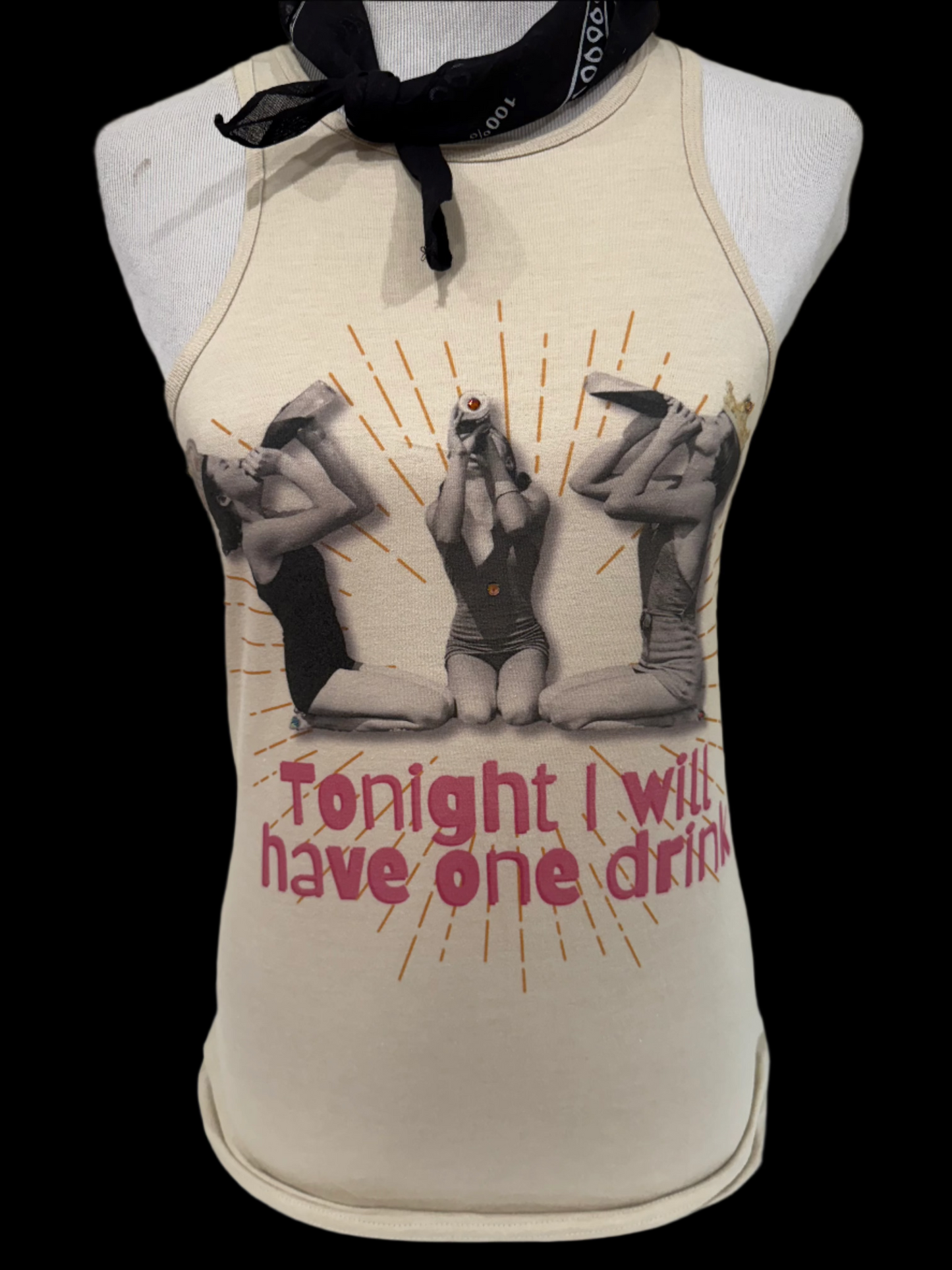 Tonight I Will Have One Drink on (Sports Bleached Hth Grey Crew OR Tank Tank)