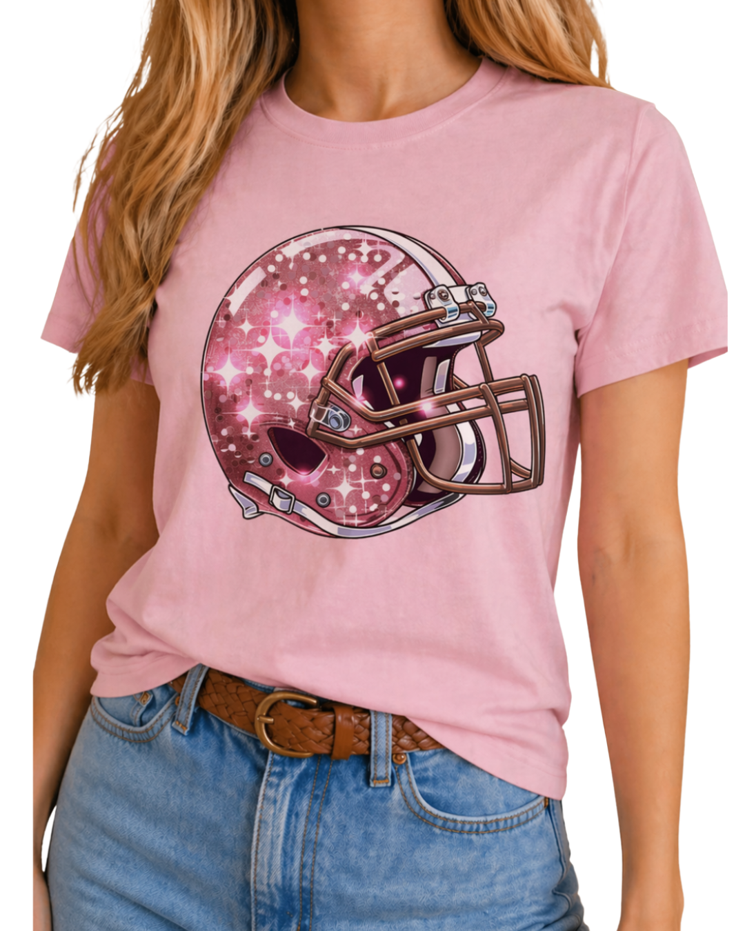 Pink Sparkly Helmet Tee