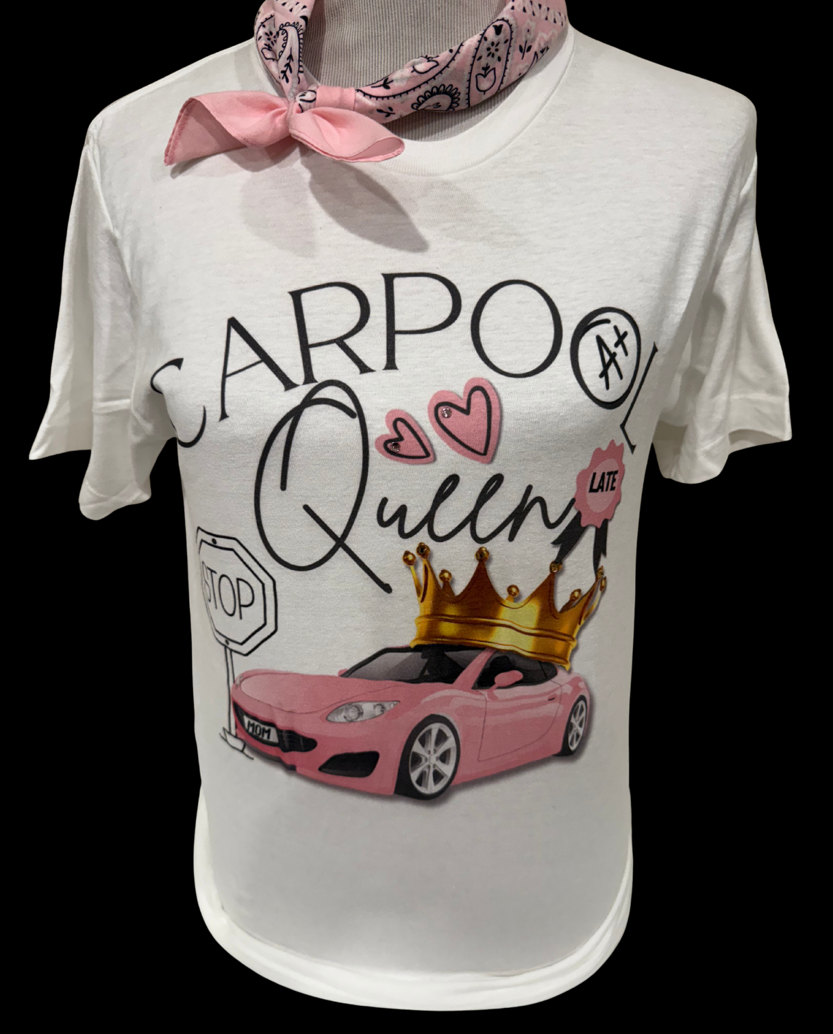 Carpool Queen on White Crew