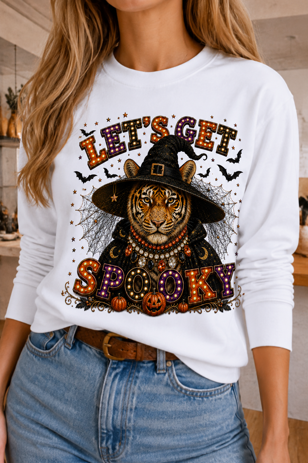 Spooky Tiger Crew & Long Sleeve Tee