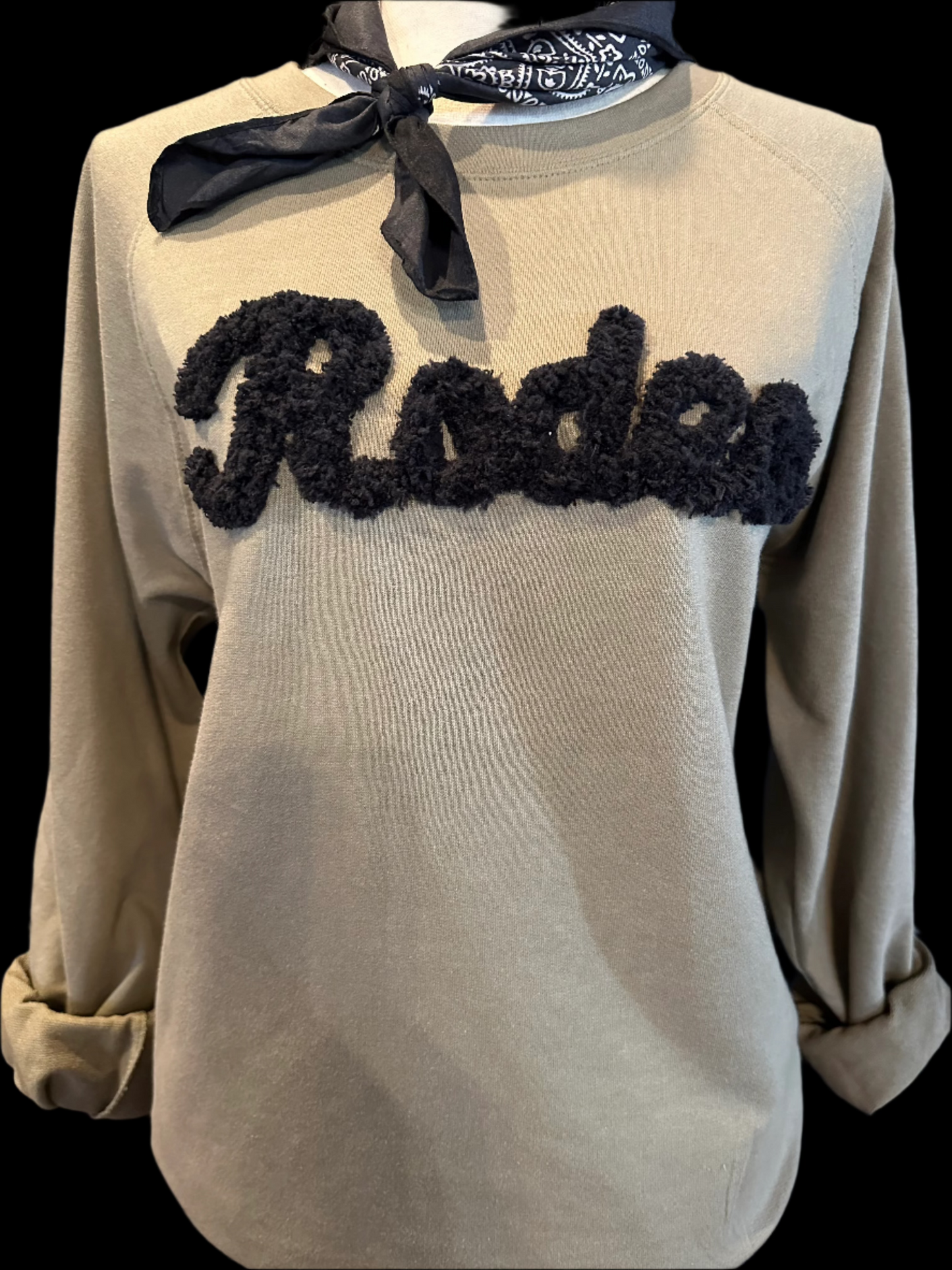 Lexie Rodeo on (Taupe, Black OR Burnt Orange) Sweatshirt