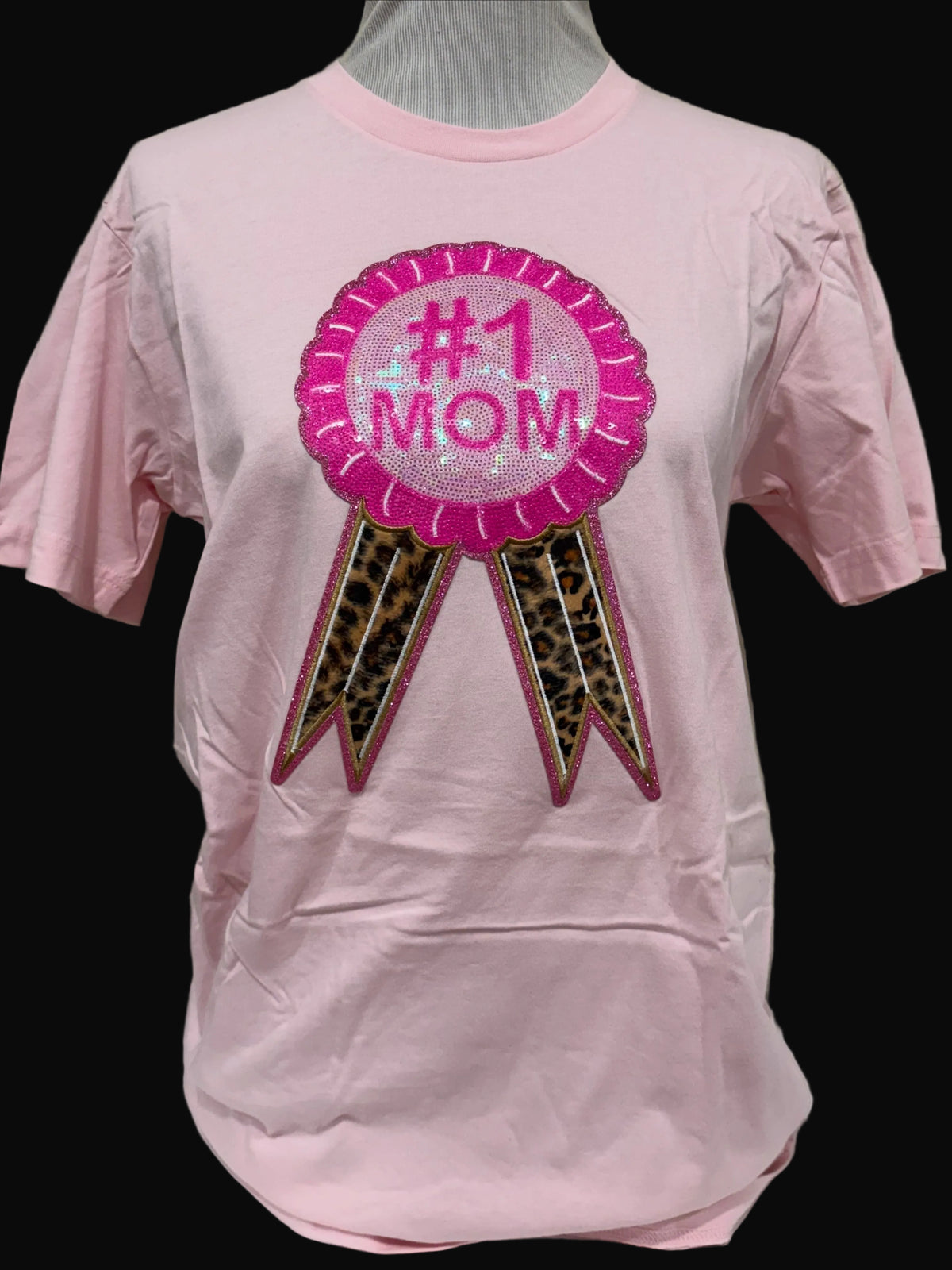Deal of the Month - #1 Mom Sequin Patch Tee
