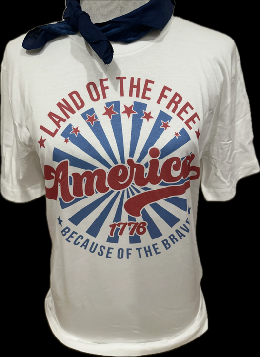 Land of the Free on White Crew