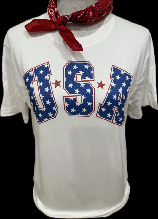 USA Stars on White Crew