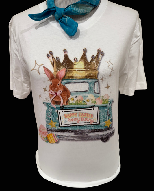 Easter Truck on White or Light Pink Crew