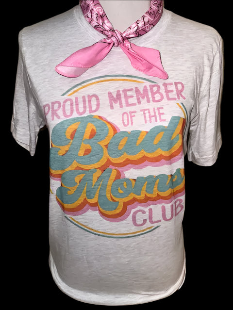 Bad Moms Club on Hth Oatmeal Crew OR White Sweatshirt
