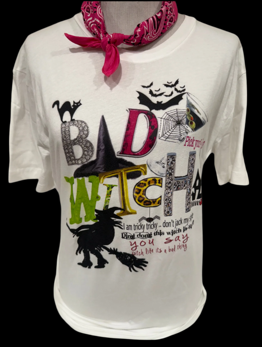 Bad Witch on White Crew