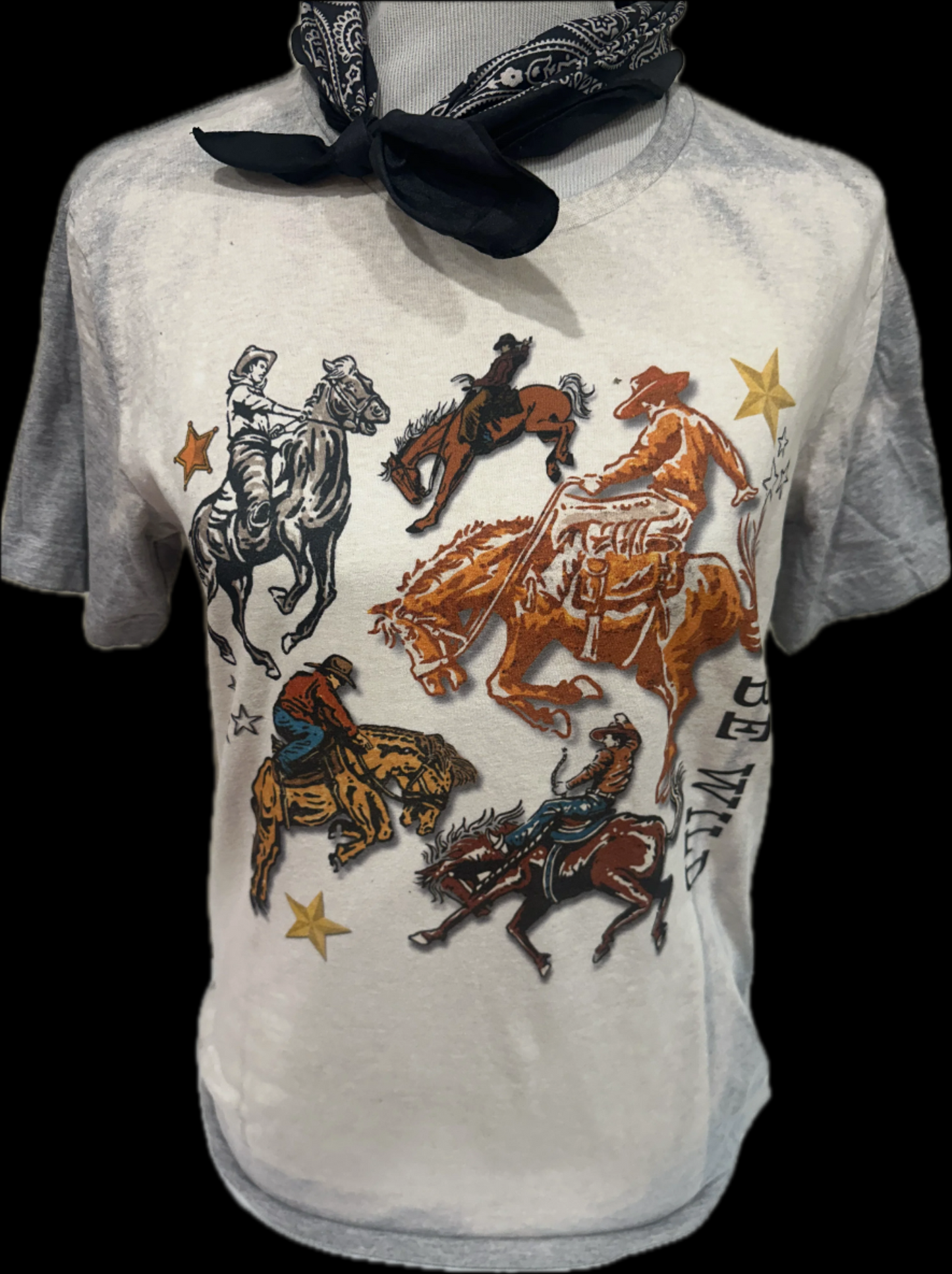 Be Wild Horse on (Silver OR Sports Bleach Hth Grey) Crew