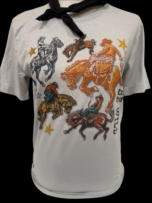 Be Wild Horse on (Silver OR Sports Bleach Hth Grey) Crew