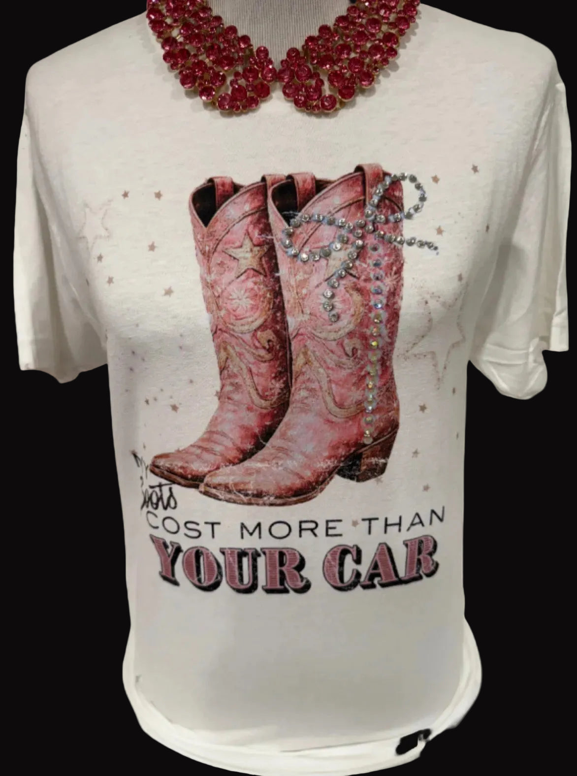 "Cost More Than Your Car" on White Crew