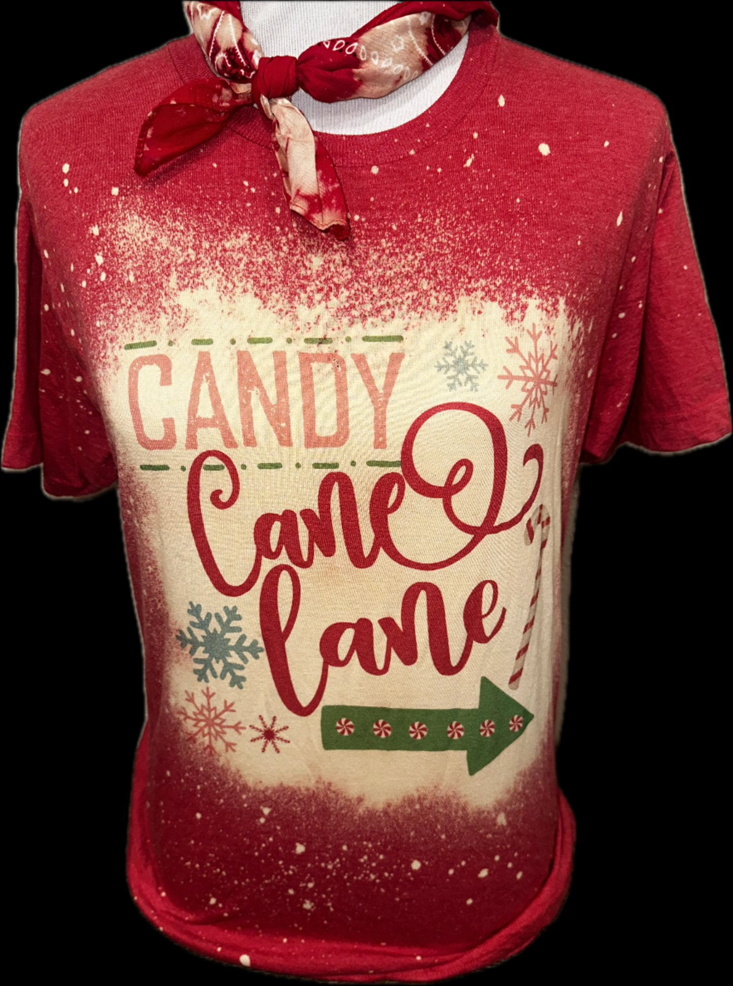 Candy Cane Lane on (White OR Sports Bleached Red) Crew
