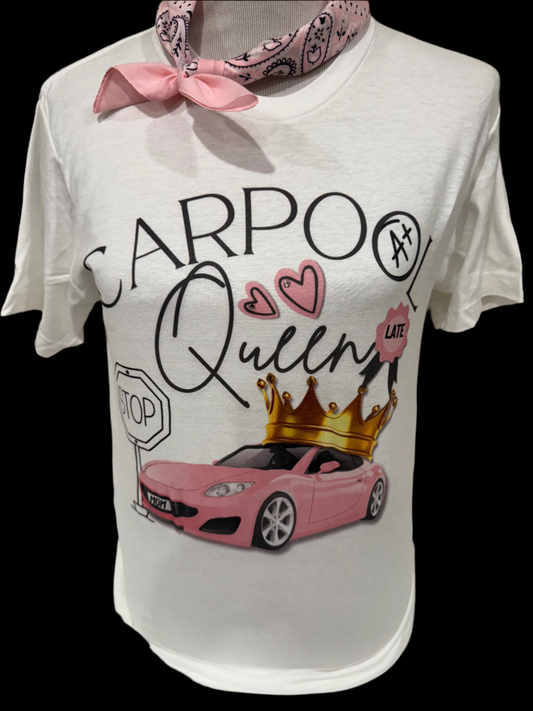 Carpool Queen on White Crew