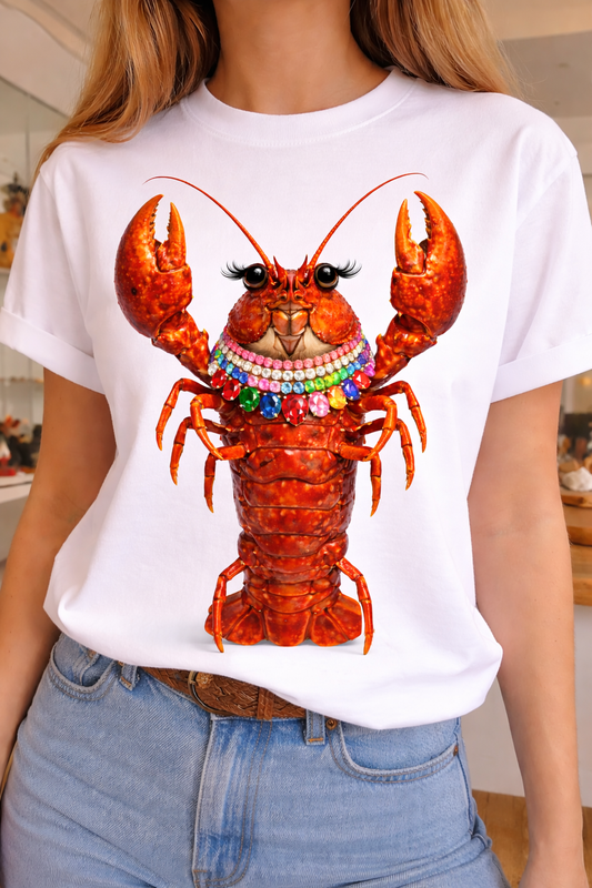 Jeweled Collar Crawfish on White Crew