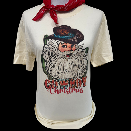 Cowboy Christmas Crew on Natural Crew