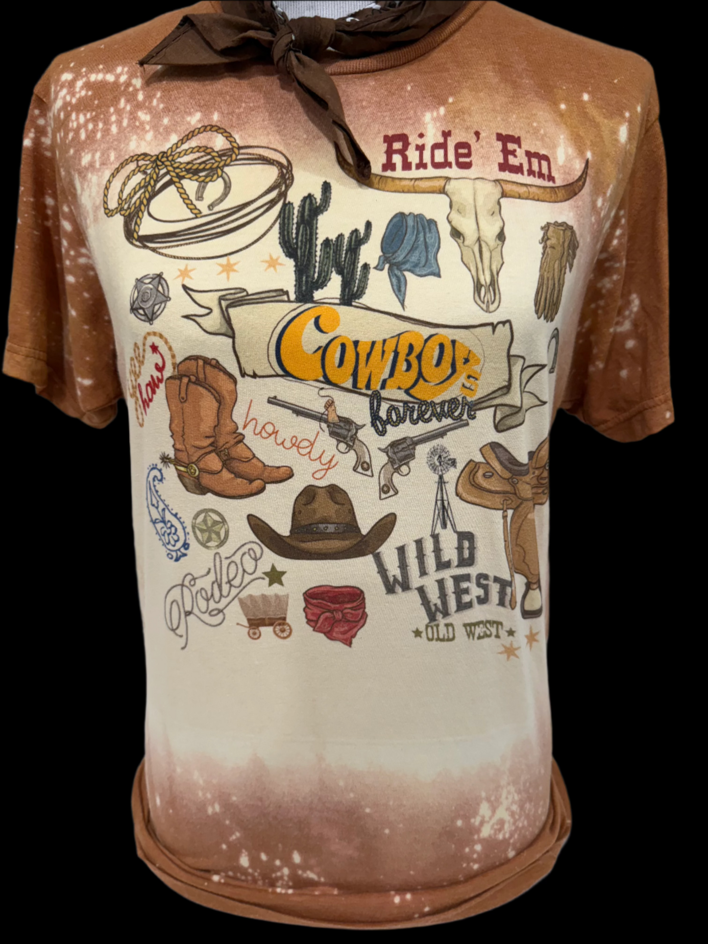 Cowboys Forever Collage on (Natural OR SB Burnt Orange) Crew