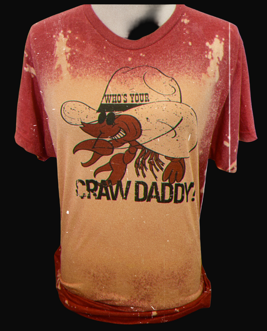 Who's Your Craw Daddy on Sports Bleached Red Crew OR Ringer