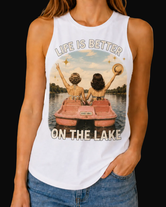 Life is Better on White Tank and Tee