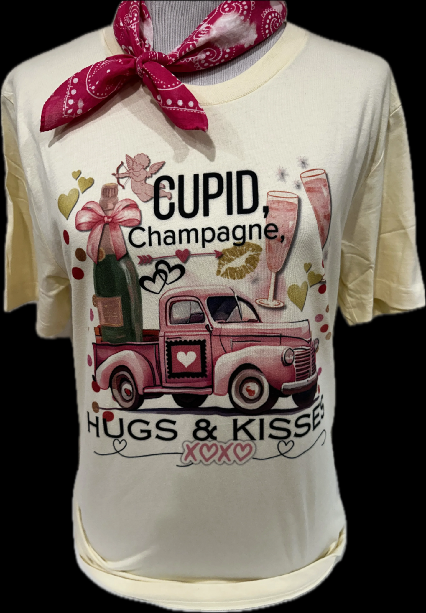 Cupid Champagne on (White or Natural) Crew