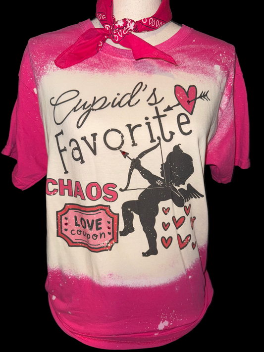 Cupid's Favorite on Sports Bleached Heliconia Crew