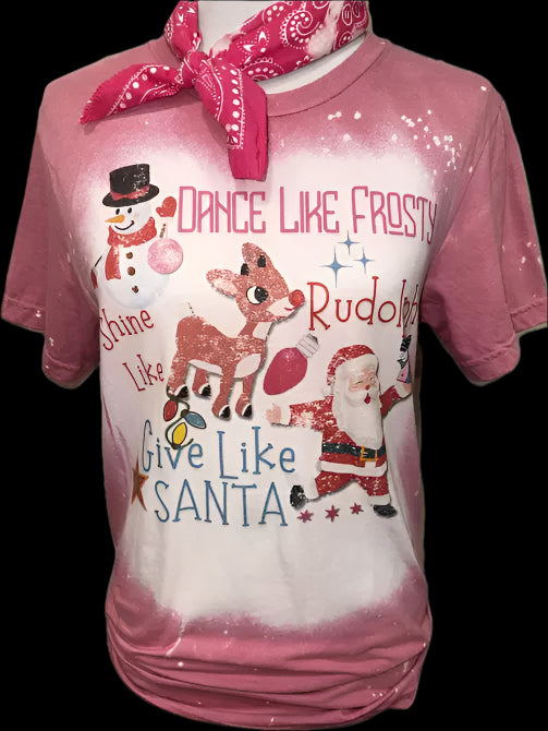 Dance Like Frosty on (Patch Heliconia Sweatshirt) OR (SB Hth Red OR White Crew)