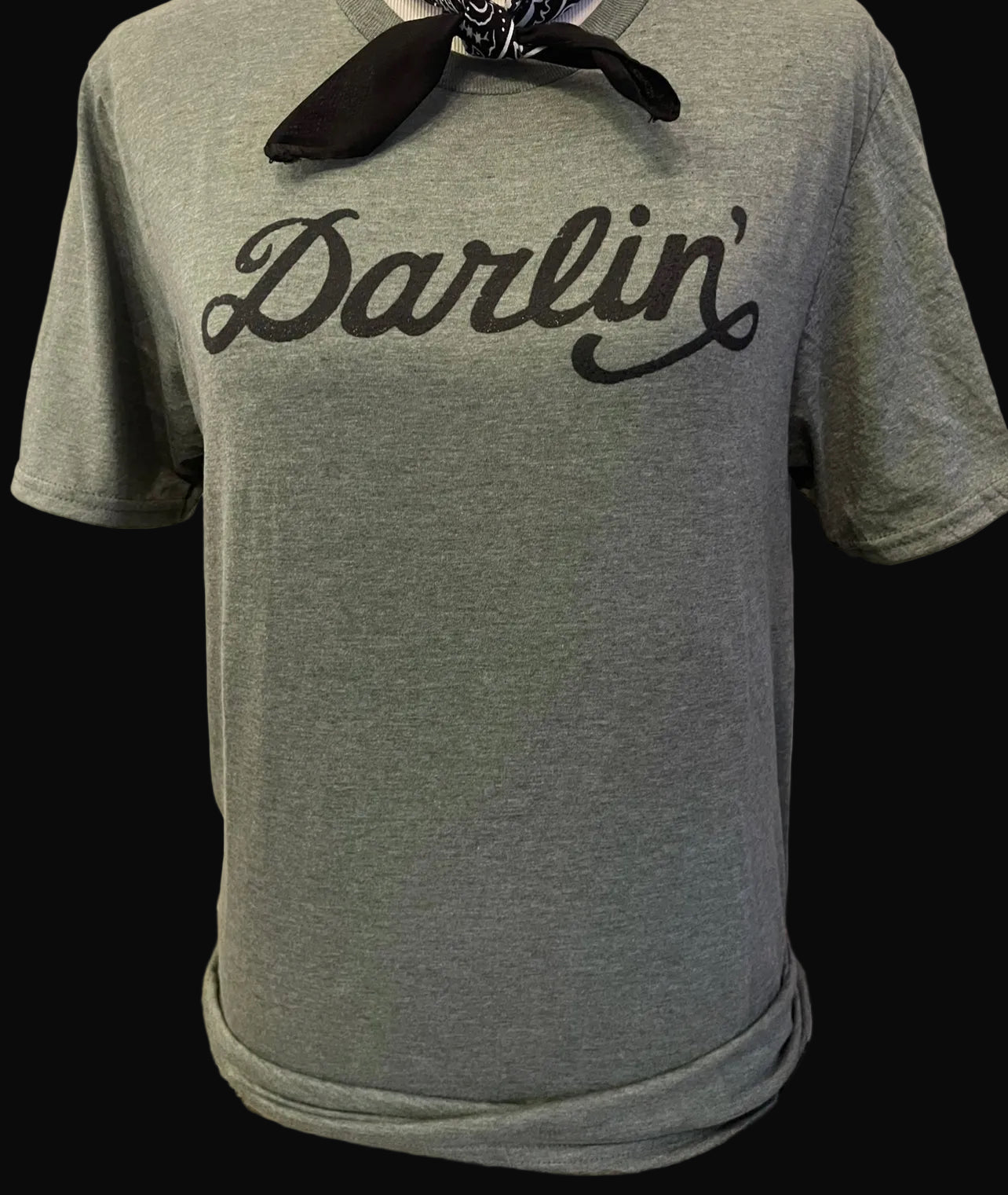 Darlin' on Heather Grey Crew
