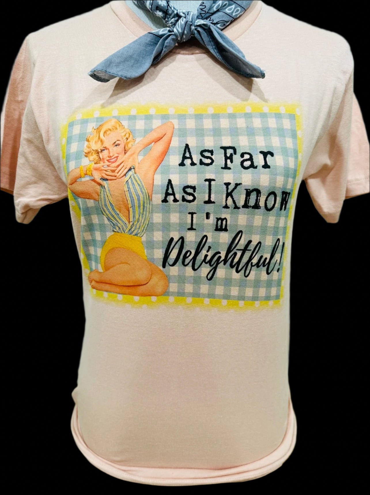 I'm Delightful on (White OR Peach) Crew