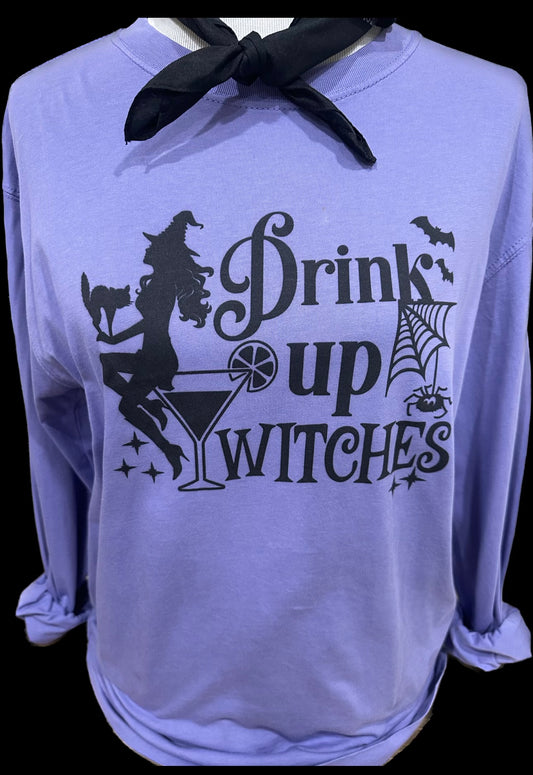 Drink Up Witches on Lavender Sweatshirt