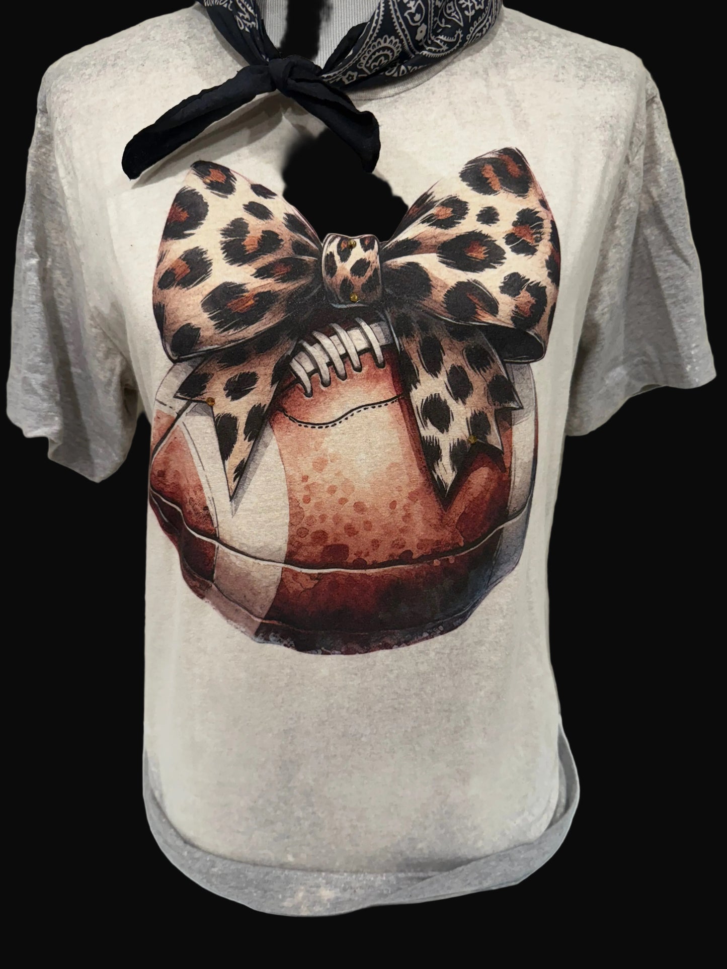 DEAL OF THE WEEK - Bleached Football Bow Tees