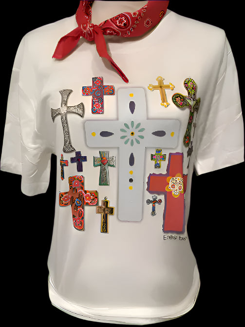 Eres Bendecida Crosses on White Crew