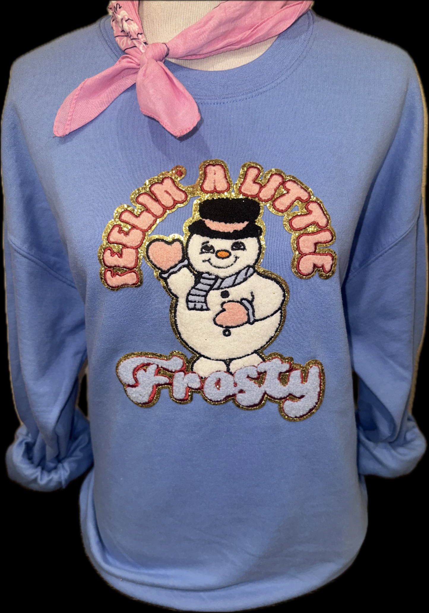 Feelin' a Little Frosty Patch on (White OR Lavender) Sweatshirt