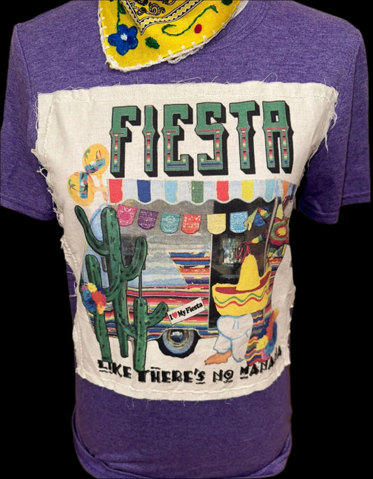 Fiesta Like There's No Mañana (Patch Heather Purple OR White) Crew