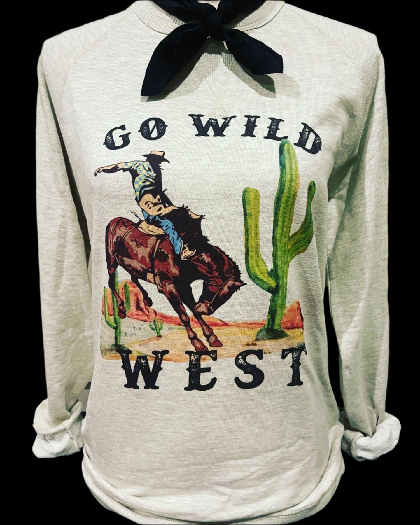 Go Wild West on SB Red Crew OR Natural Sweatshirt