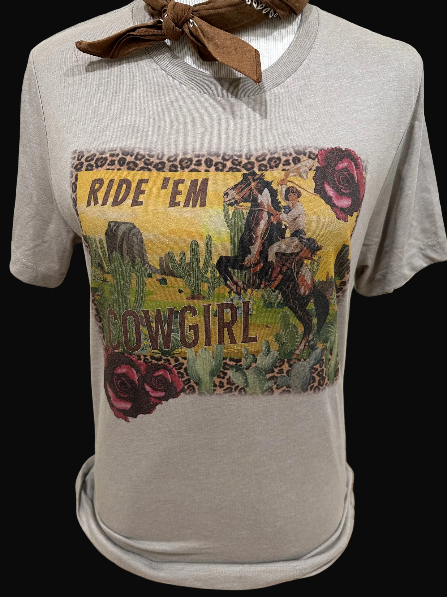 Ride 'Em Cowgirl on Natural or Silver Crew