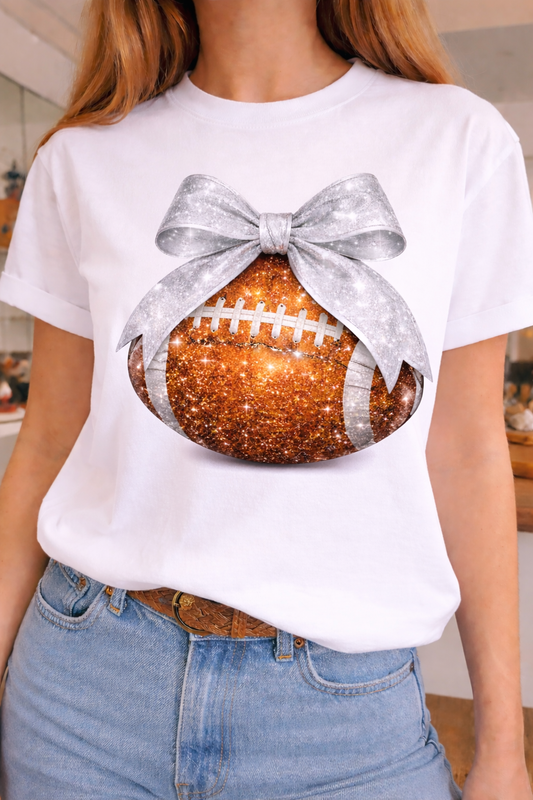 Sparkly Football Tee