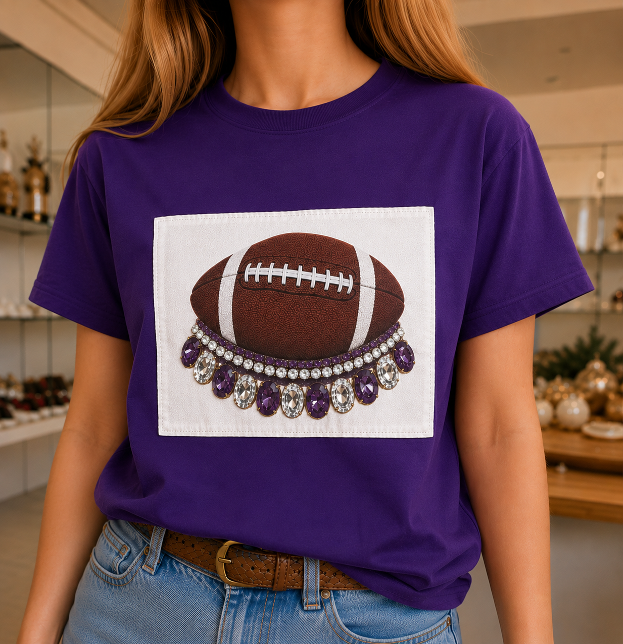 Blingy Customizable Football Tee