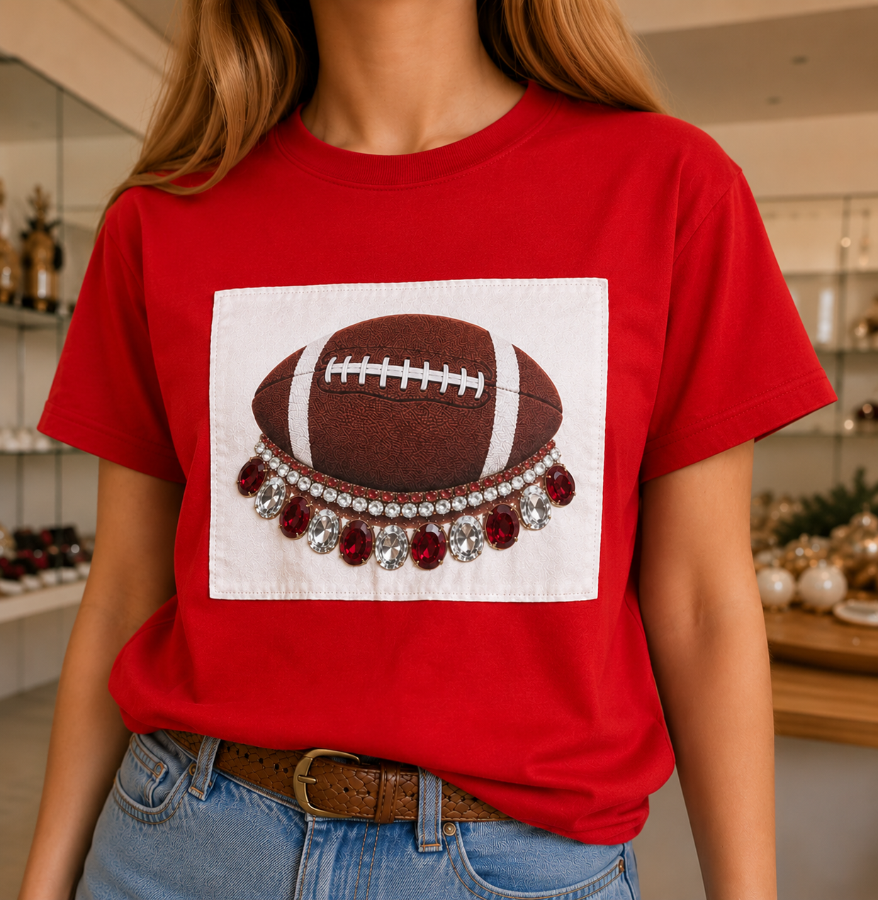 Blingy Customizable Football Tee