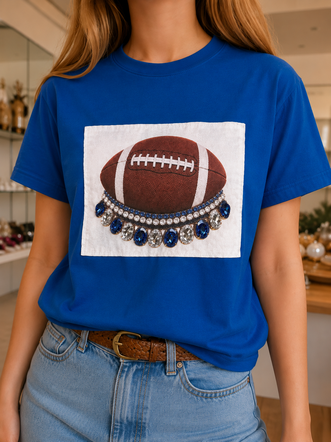 Blingy Customizable Football Tee