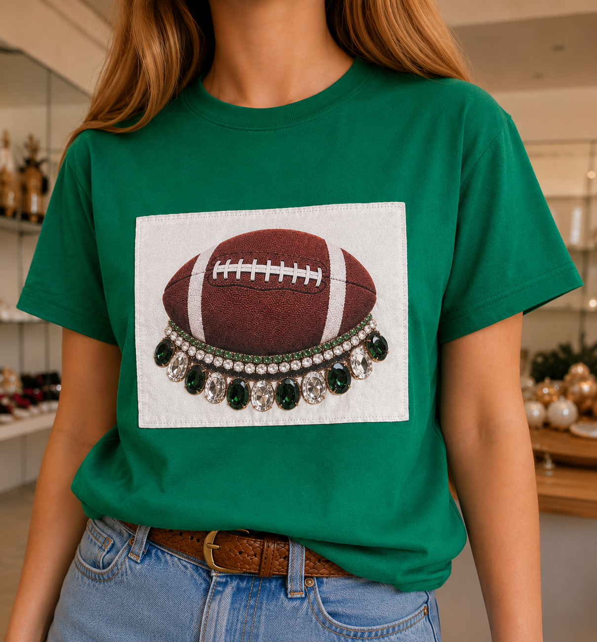 Blingy Customizable Football Tee